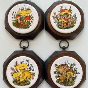 Vintage Mushroom Wall Decor Set